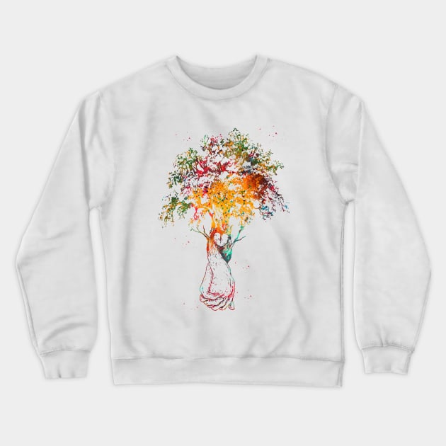 Love Tree Crewneck Sweatshirt by erzebeth